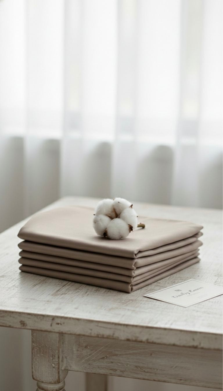 Daily Loom Premium Cotton Percale Bed Sheet Set - King Size with 2 Pillow Covers | Crisp Breathable Weave | Soft Luxury Home Bedding