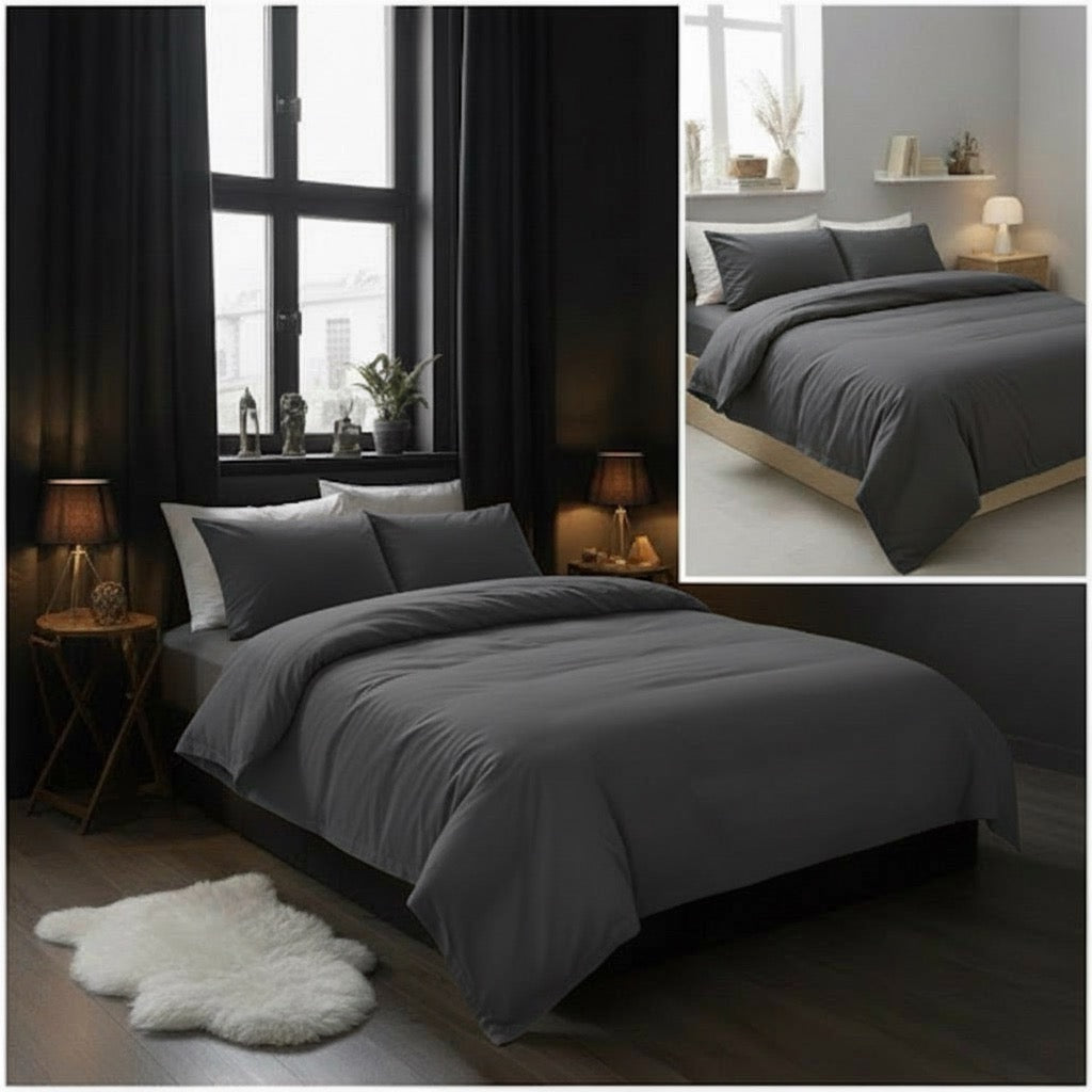 Daily Loom 100% Cotton Percale Weave 300TC Duvet Cover - (King Size) | Crisp Breathable Weave | Soft Luxury Bedding | Multiple Colors Available