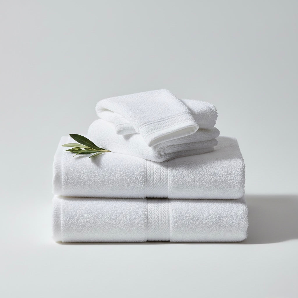Daily Loom Premium Cotton Bath Towel - 650GSM | Ultra-Absorbent Ring-Spun Cotton | Plush, Soft & Quick-Dry | Long-Lasting White Towel for Daily Home Use